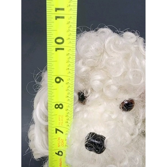Vtg Rare Lulu Wiggy Doggy Poodle Stuffed Animal Curly Hair Synthetic Fiber 8" L - Picture 10 of 12